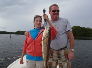 redfish caught on a tampa bay charter